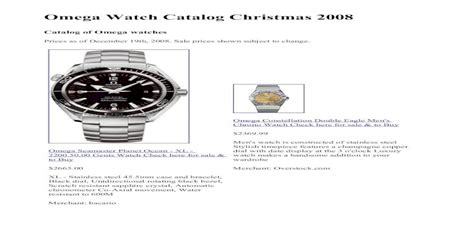 omega watches catalogue pdf|omega watches for sale.